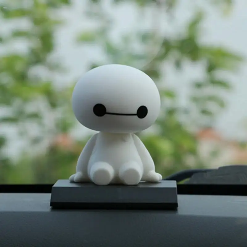 Мультяшный пластиковый робот Baymax качающаяся голова фигурка автомобиля