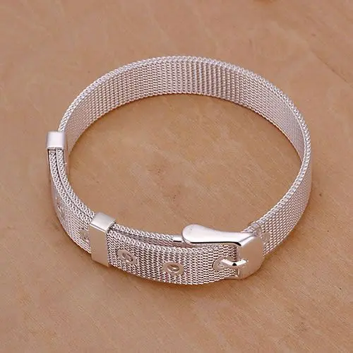 KN-H237 посеребренный браслет по Заводской Цене 925 Модные ювелирные изделия маленькие веб-часы ремень браслет