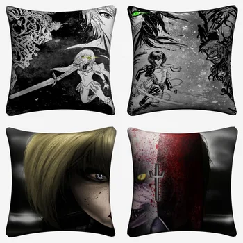 

Claymore Anime Half Yoma Clare Decorative Cotton Linen Cushion Cover 45x45cm Throw Pillow Case For Sofa Home Decor Almofada