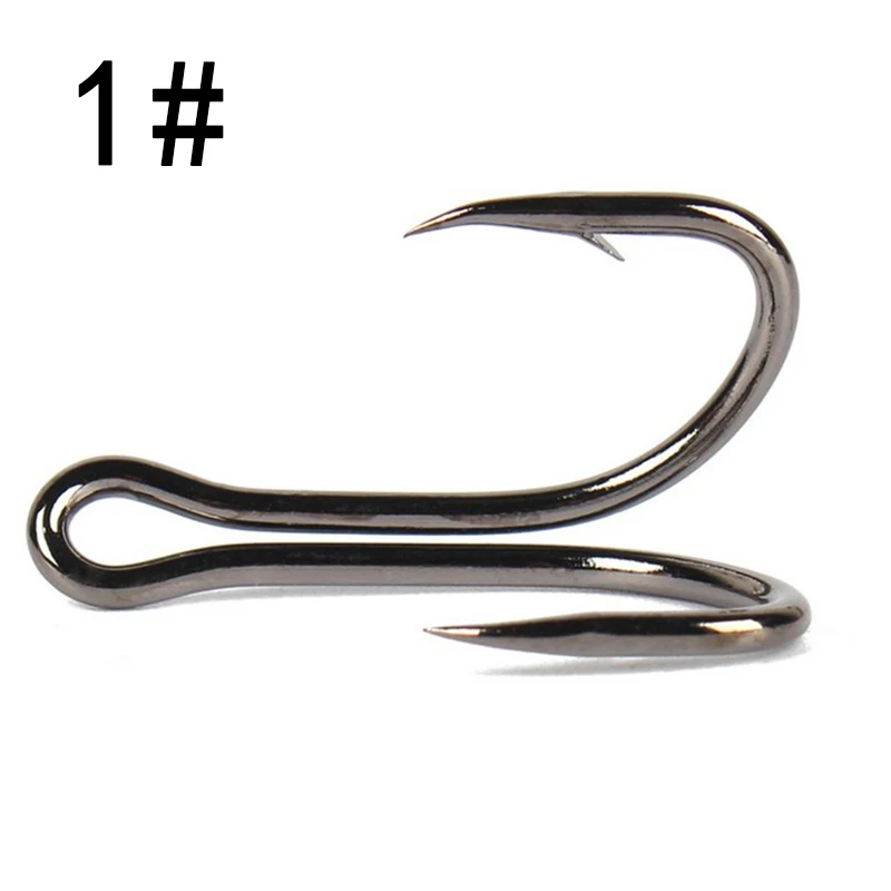 50Pcs/Set Double Fishing Grappling Sharp Hook Fishhook Size #1/2/4/6/8 50Pcs/Set Double Fishing Grappling Sharp Hook Fishhook Size #1/2/4/6/8