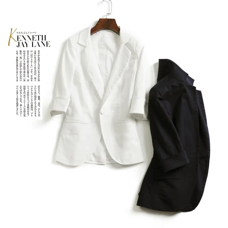 

TITOTATO New Plus Size Clothes Solid Women Suit 2019 Traje De Las Mujeres Single Button Coat Blazer A Rayas Chaqueta Office Lady