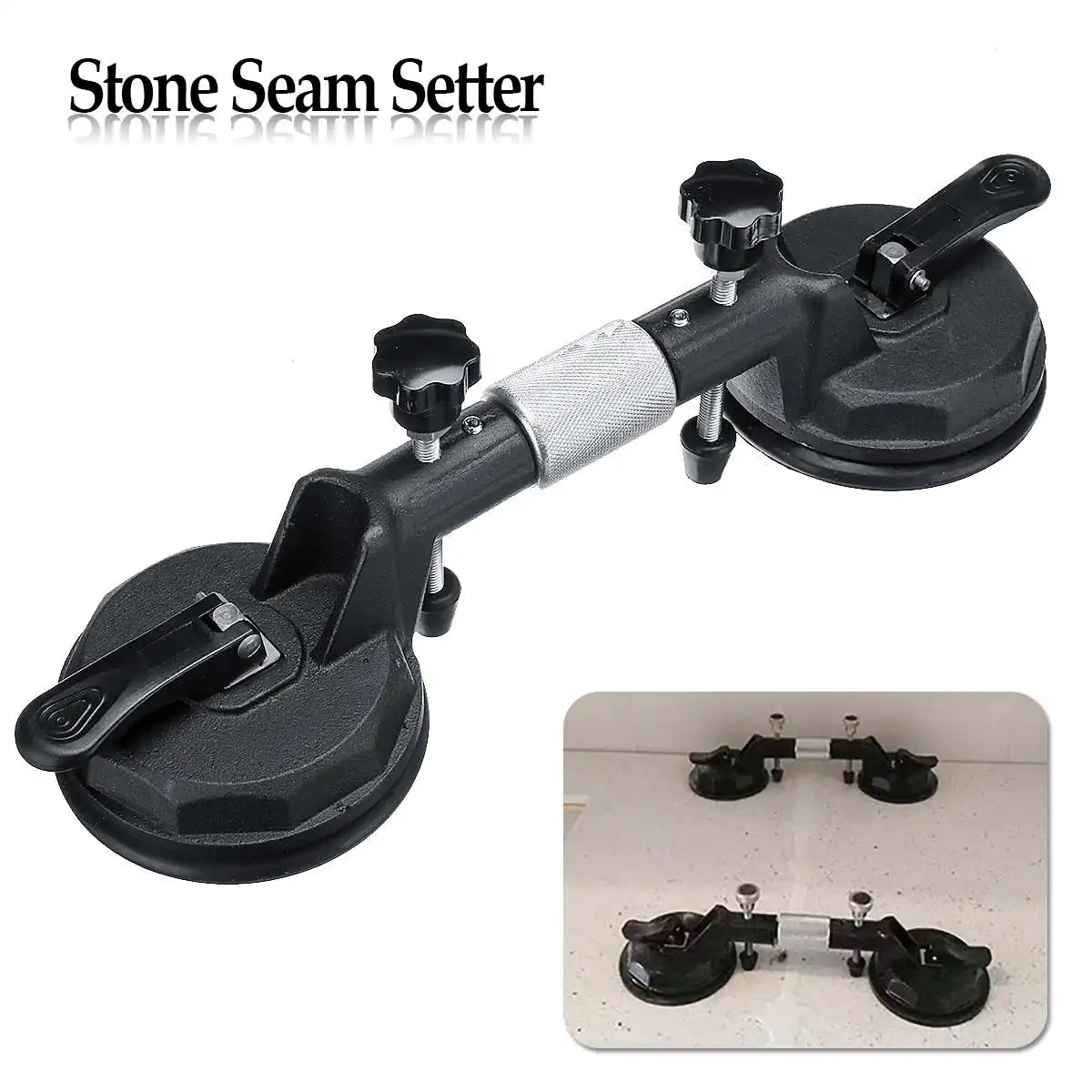 

1pcs Stone Seam Setter Seam Vacuum Leveling Suction Setter for Joining Stone Tiles with 6" Suction Cups Gluing Tool