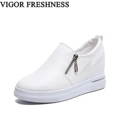 VIGOR/Женская обувь на танкетке, туфли-лодочки на шпильке, обувь на платформе, весенние женские кроссовки, белые женские туфли-лодочки