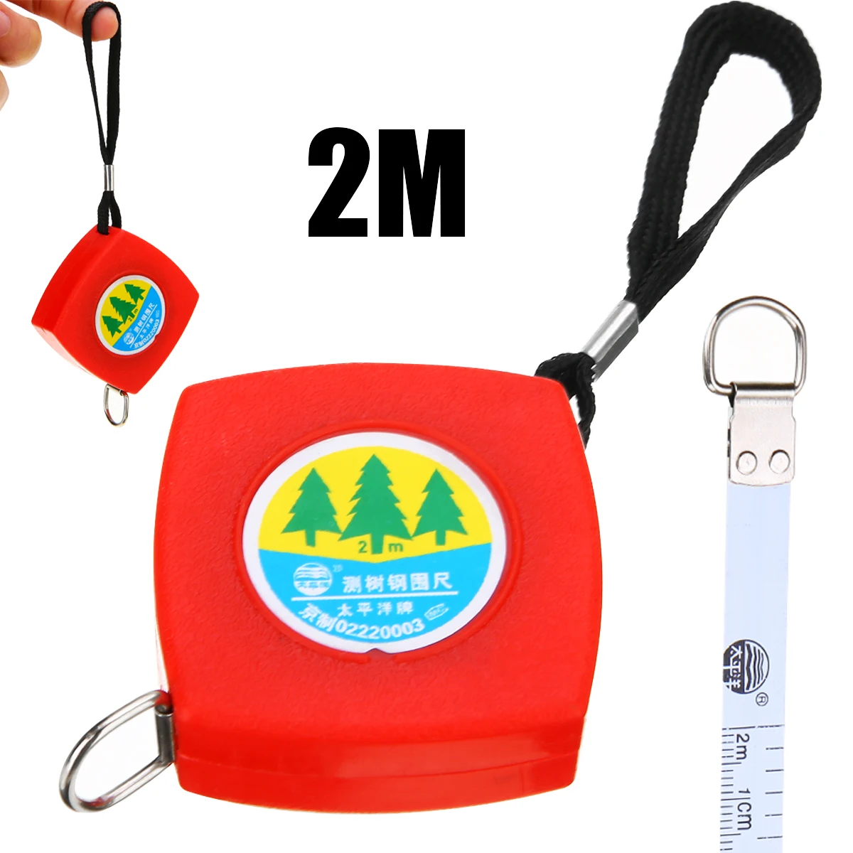 

2 Meter Retractable Metric/Feet/Inches Measuring Tape Mini Tree Diameter Pocket Tapes Tools