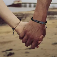 YOU'RE MY PERSON Love браслет для мужчин женщин Черный Плетеный Brackelts бразильский пары ювелирных изделий