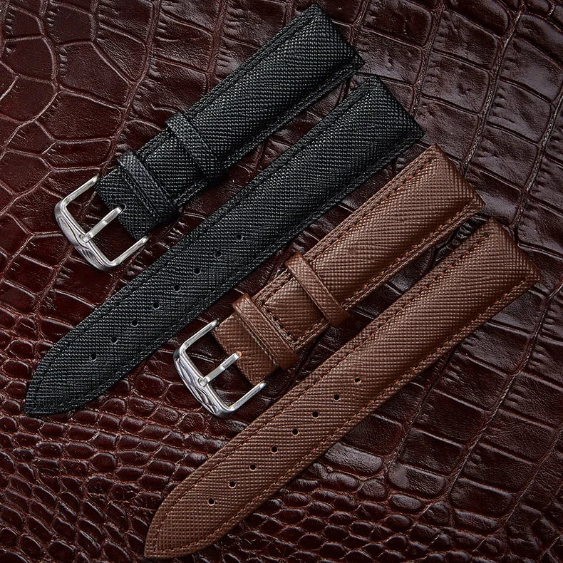 

New Watch Bracelet Belt Black Watchbands Genuine Leather Strap Watch Band 14mm 16mm 18mm 20mm 22mm Watch Accessories Wristband