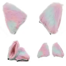 1 пара милых очаровательных плюшевых ушей лисы, мультяшных животных, ушей, заколки для волос, заколка для волос для девочек