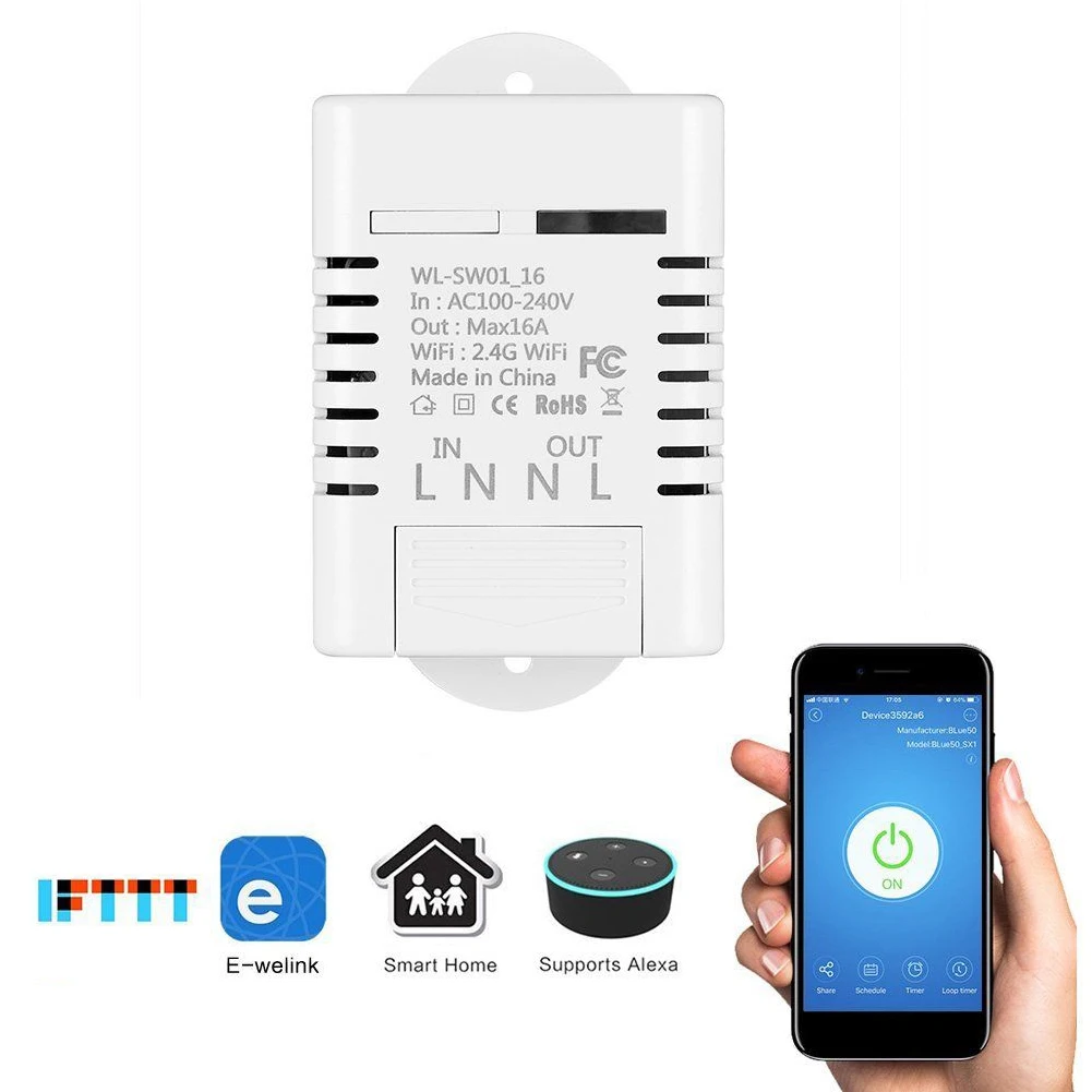 

10A 16A Timer Smart Wireless Switch Multi-person Control Home APP Remote Control WIFI Universal