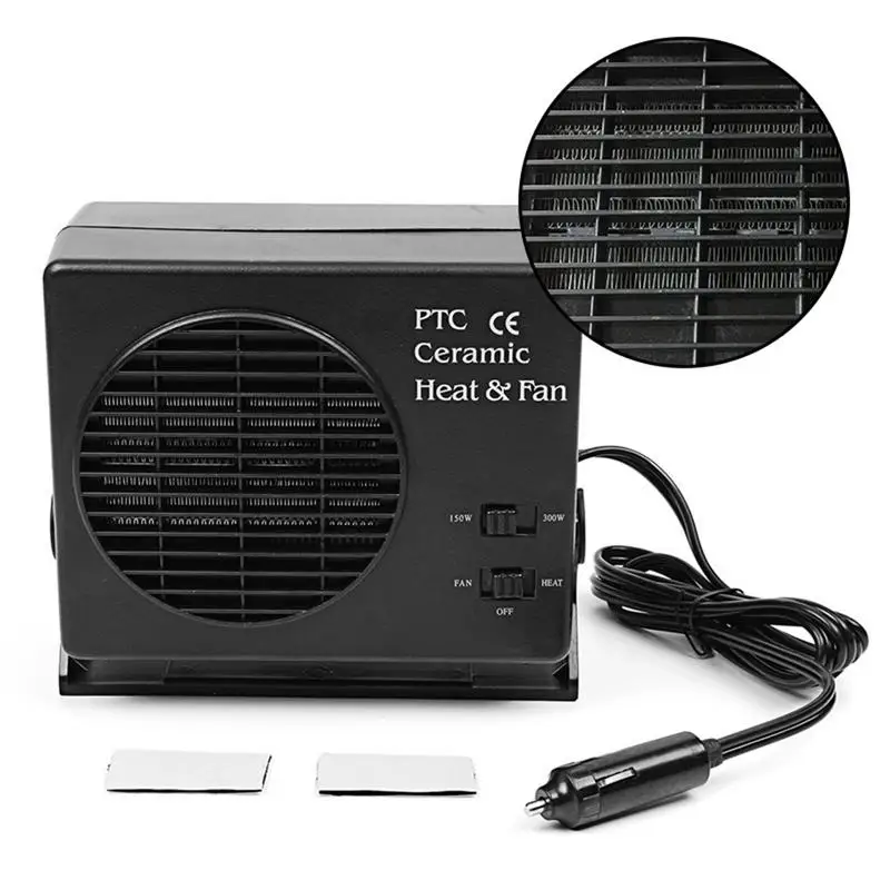

2 In 1 Universal DC12V Electric Car SUV Vehicles Portable Ceramic Heating Cooling Dryer Warmer Fan Demister Defroster 150/300W