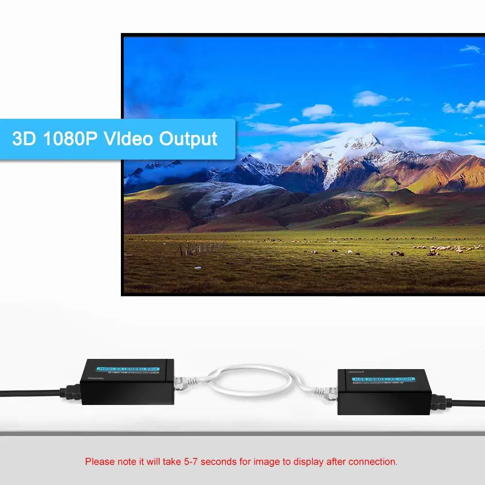 Расширитель Full HD 1080P 3D HDCP EDID Ethernet LAN кабель коммутатор сети RJ45 к нет удлинитель