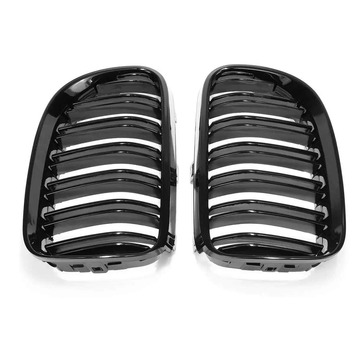 2 шт. глянцевая черная передняя решетка для почек двойные линии для BMW E92 E93 328i 335i 2010 2011 2012 2013 передние гоночные решетки
