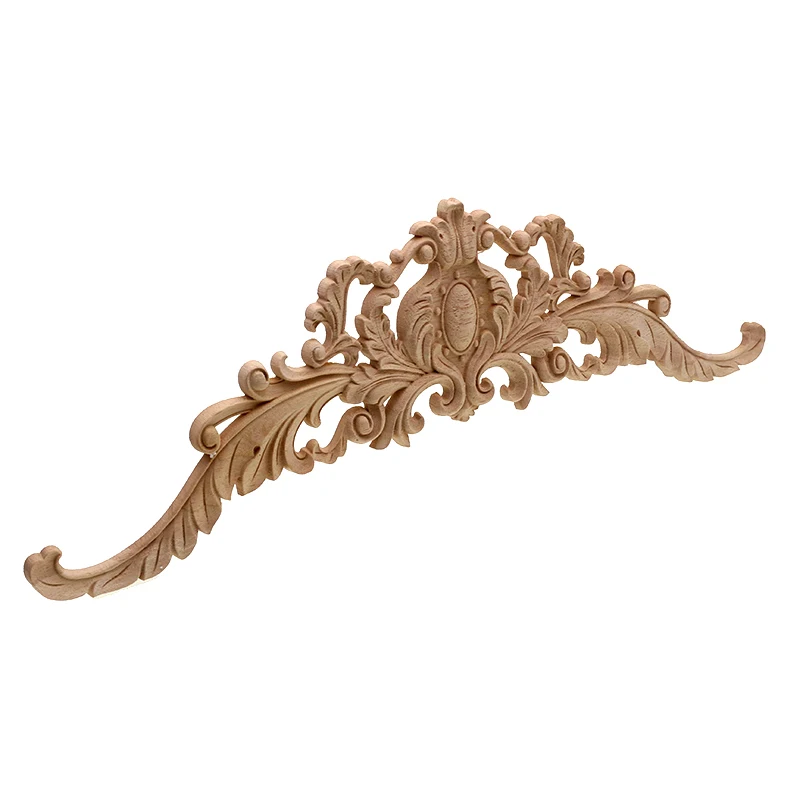 

Vintage Plant Wood Carved Corner Applique Decorate Frame Cabinet Fireplace Door Furniture Decorative Wooden Figurines