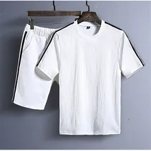 2 шт новые шорты с коротким рукавом набор мужские повседневные свободные мужские шорты футболка модная пляжная одежда