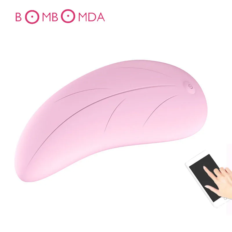 Wireless Phone APP Controlled Leaf G spot Vibrator Clitoris Stimulator font b Dildo b font Massage