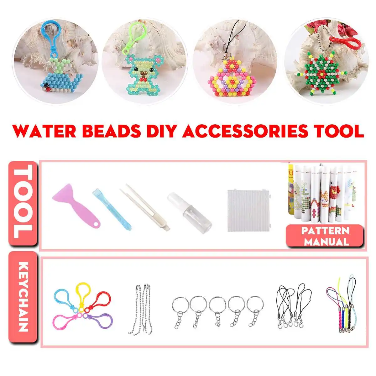 

1 Set Aquas DIY Beads Making Tool + 2400Pcs Multicolor Magic Puzzle Toys Water Sticky Beads Educational Toys Kids Child Gifts
