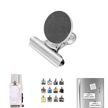 

Fridge Magnetic Clip For Home Refrigerator Magnets Wall Recipes Memo Note Message Holder Clamp useful kitchen