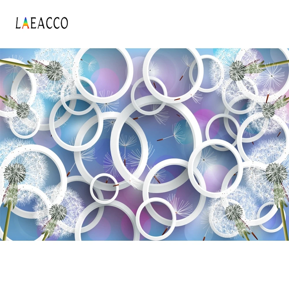 

Laeacco Circle Flower Solid Wall Backdrop Photography Backgrounds Customized Photographic Backdrops For Photo Studio