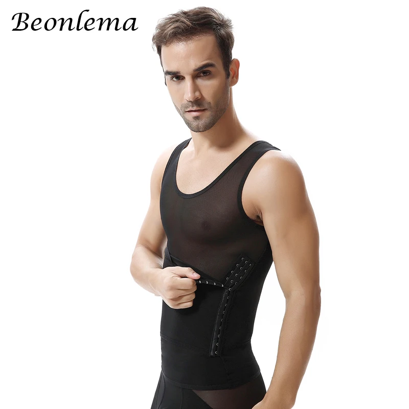 Beonlema Hombre корсет для похудения Faja Shaper мужской повседневный жилет осанки пояс