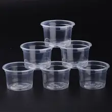 100 шт. 2 унц. одноразовые пластиковые порционные чашки прозрачный Порционный контейнер с крышками для желе йогурта кастрюля для десертных муссов пудинг