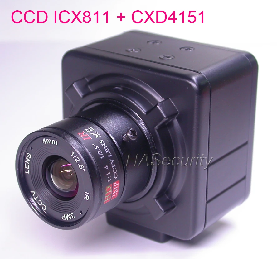 Коробка стиль камеры EFFIO-A 1/" sony Super HAD CCD ICX810 ICX811+ CXD4151 модуль камеры видеонаблюдения+ Объектив CS