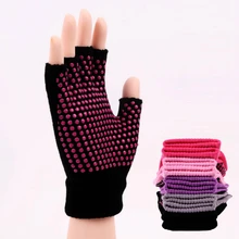 20 цветов унисекс перчатки для пилатеса для занятий йогой с половинными пальцами Нескользящие дышащие тренировочные перчатки для бодибилдинга фитнес хлопковые тренировочные перчатки