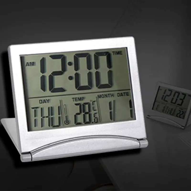 Folding LCD Digital Alarm Clock Desk Table Weather Station Desk
Temperature Travel elEctronic Mini Clock Folding LCD Digital Alarm Clock Desk Table Weather Station Desk
Temperature Travel elEctronic Mini Clock