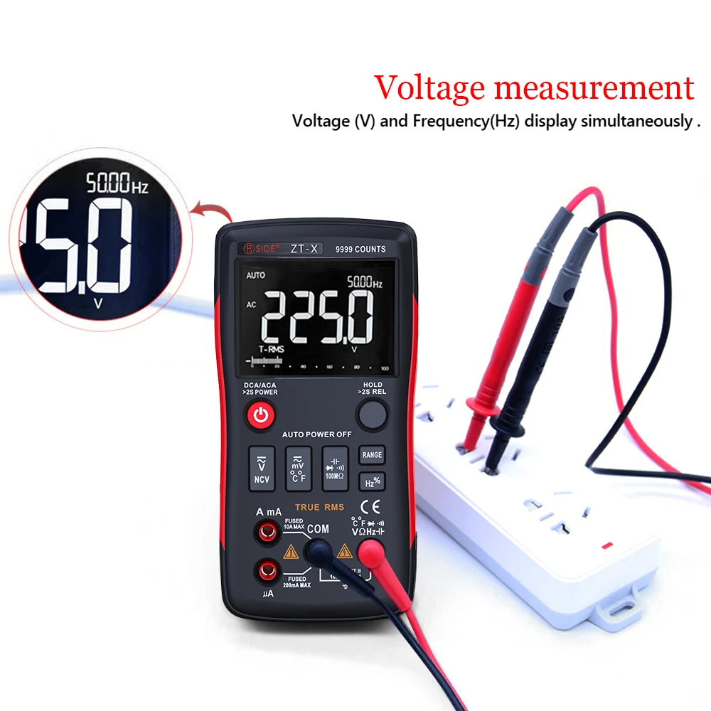 

BSIDE Digital Multimeter 9999 counts Backlight AC/DC Ammeter Voltmeter Ohm Portable Meter voltage meter RICHMETERS
