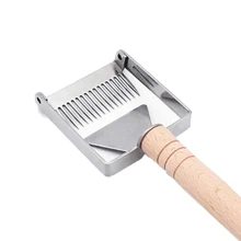 1 шт., гребень для меда, гребень для меда, скребок для меда, металл+ деревянная ручка, оборудование для апкуляции, вилка, инструменты для пчеловодства