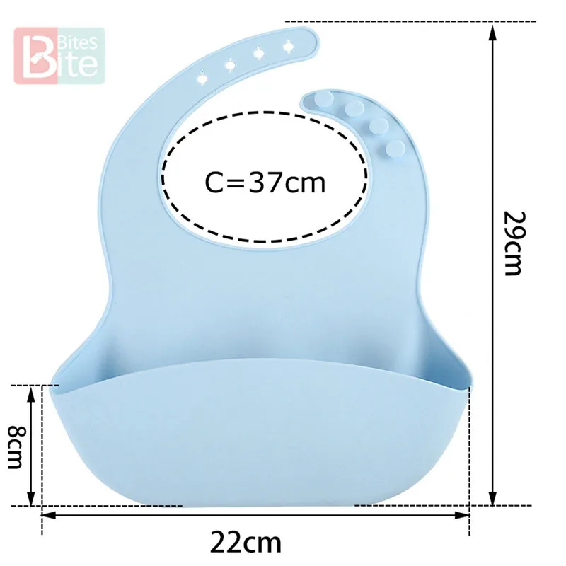 Bite Bites Baby Bibs Waterproof Newborn Feeding Cartoon Animal Elephant BPA Free Baby Stuff Food Grade Silicone Bibs