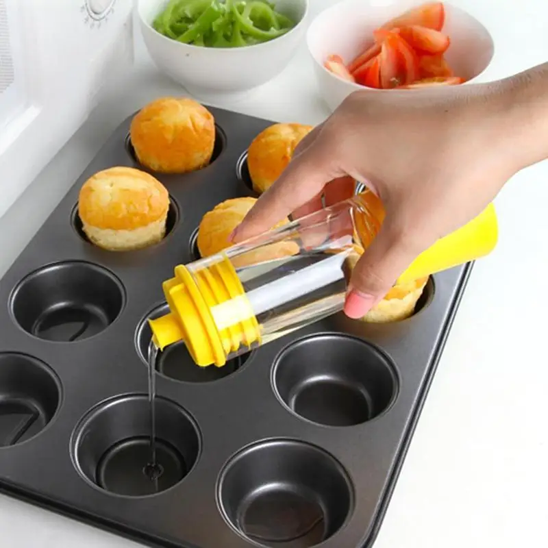 

2 in 1 100ML Silicone Oil Bottle Oil Brush Honey Container BBQ Barbecue Cooking Baking Basting Brush Kitchen Tool Gravy Boats