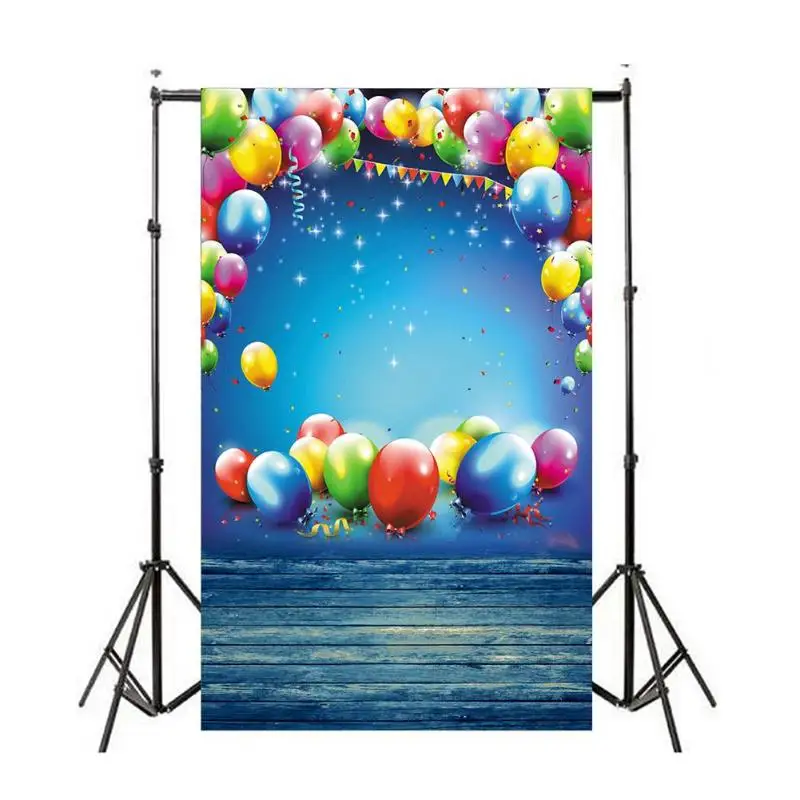 

ALLOYSEED 90x150cm Digital Photography Background Wood Plank Board Balloon Newborn Baby Photo Studio Photographic Backdrop Props