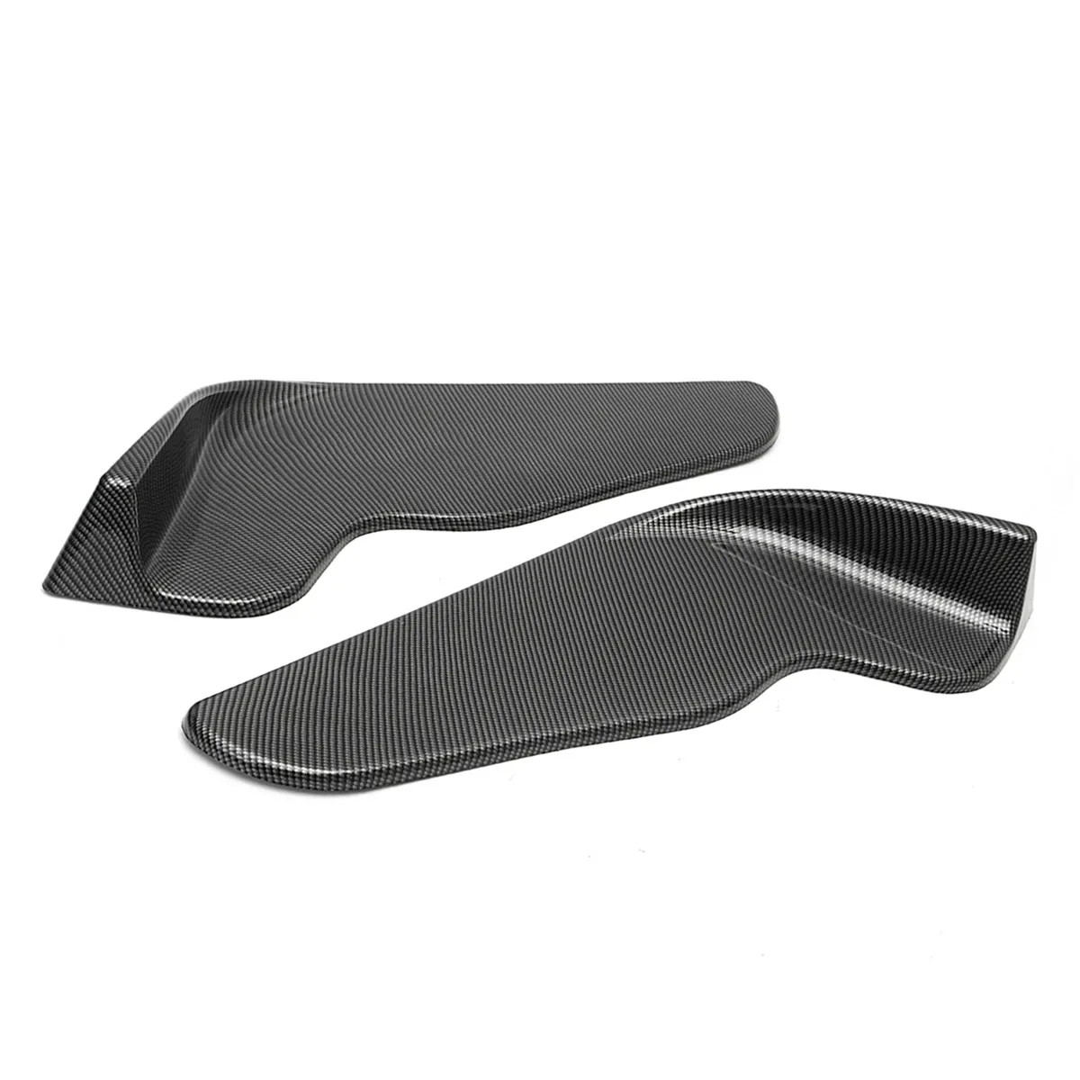 

2pcs Universal Winglet Type Style Car Front Deflector Spoiler Bumper Lip Diffuser Splitters Canard Lip Carbon Fiber Look