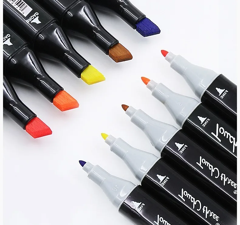 

168 Colors Multicolor Oily Marker Pen Double-headed Nib Student school Horticultural Landscape Design