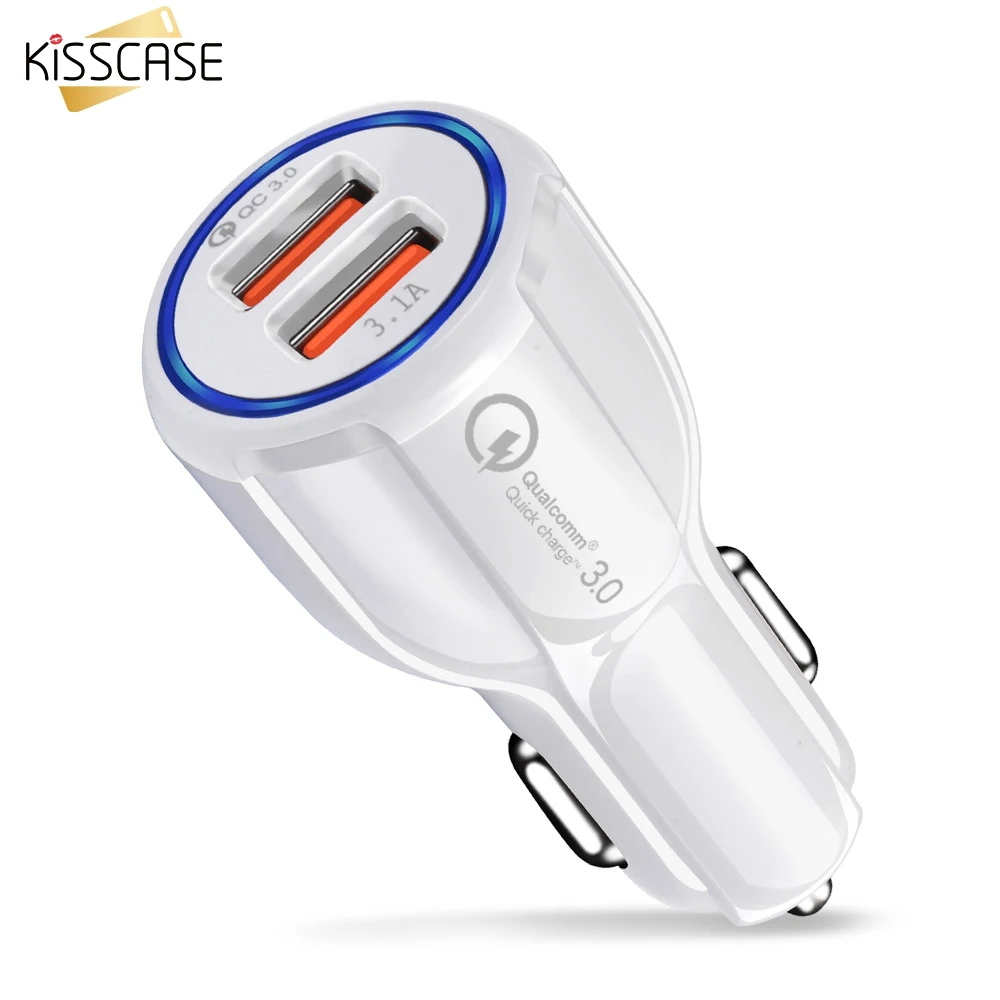 Car USB Charger Quick Charge 3.0 Mobile Phone Charger 2 Port USB Fast Car Charger for iPhone for Samsung Tablet Car-Charger #4