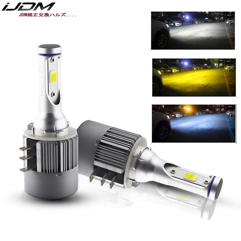 IJDM автомобиля H15 светодиодный лампы Headligh 24 W 2000LM Canbus фар лампа 12 V Для VW Audi BMW