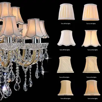 

New Classic Lampshade Crystal Candle Chandelier Special Lamp Cover Exquisite Cloth Covers E14 Lamp Covering Cloth Shade