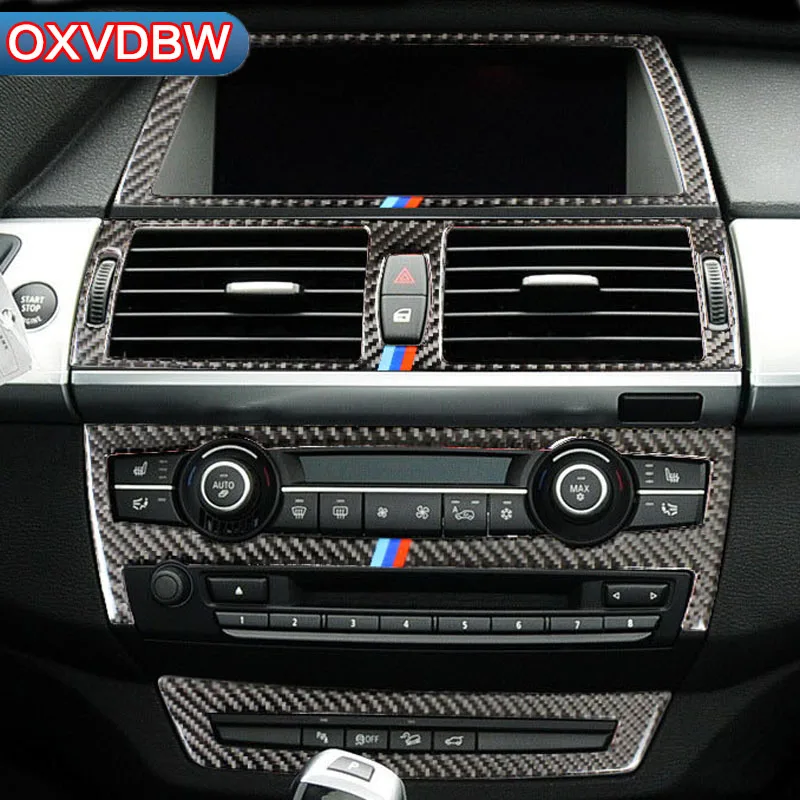 Для bmw x5 e70 x6 e71 аксессуары из углеродного волокна центральная консоль воздушная