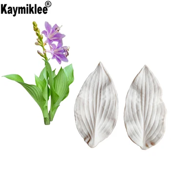 

Hosta flower Leaf Mold Impression Mold Silicone Mold Cake Decorating Fondant Sugarcraft Cake Mold Kitchenware M2115