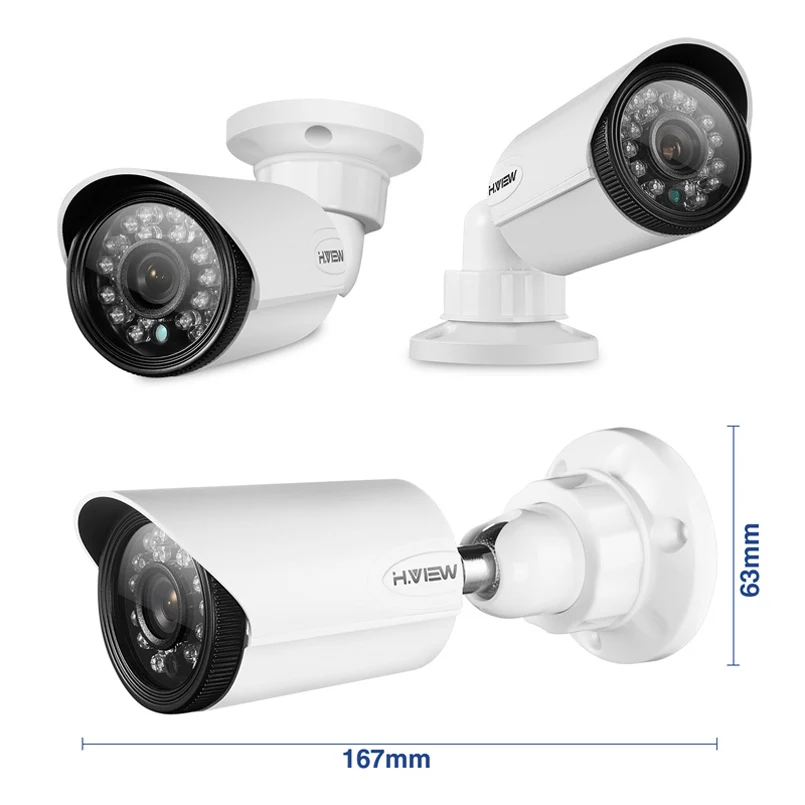 H. VIEW 720P AHD камера наружная CCTV камера для видеонаблюдения комплект аналоговая камера s уличные камеры видеонаблюдения для CCTV комплект