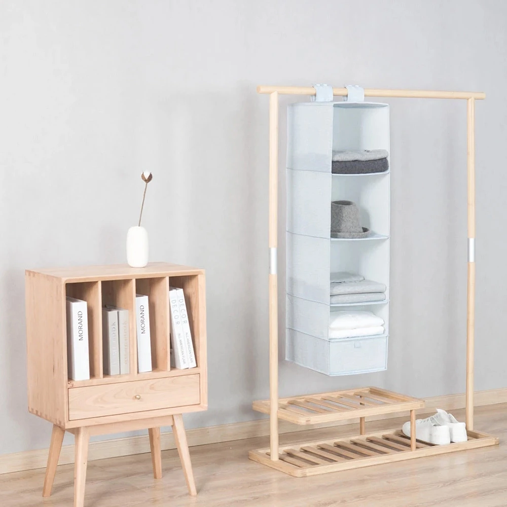 

Xiaomi Youpin Mi Home Hanging Storage Bag 5 Layers Natural Household Closet Organizer