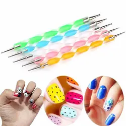 5 шт./упак. двухконцевые спиральные Nail Art дотсы маникюрные Professional Nail Art рисунки Дотсом ручки для женщин девушки украшения ногтей