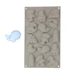Новые силиконовые формы для торта 15 форм мультфильм Дельфин утка формы DIY Инструменты антипригарные формы для торта желе конфеты 3D