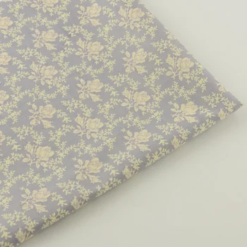 

News 100% Cotton Fabric Twill Grey Printed Floral Designs Quilting Patchwork Bedding Fabrics Home Textile Decoration CM Sewing