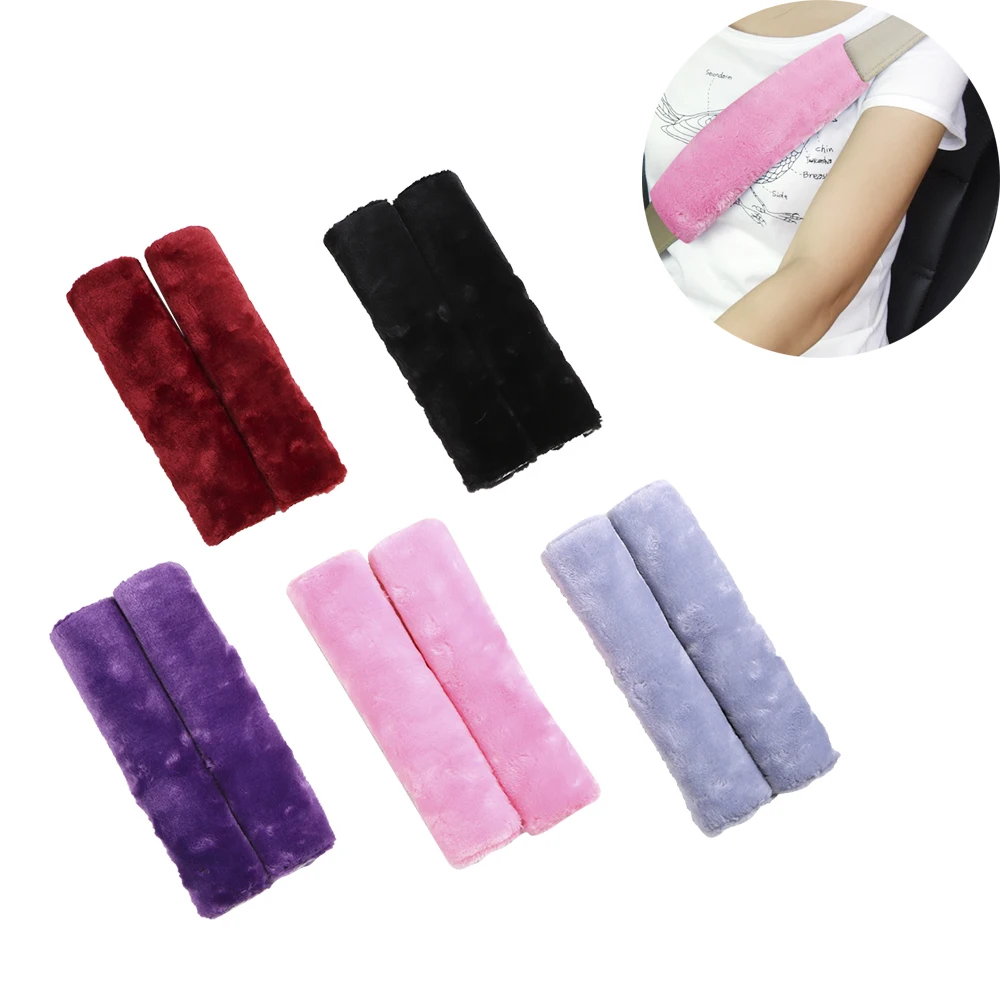 

2 piece/set Shoulder Pad Seat Belt Cover Soft Plush Universal Car Seatbelt Shoulder Strap CaseComfortable Driving Car-styling