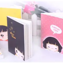 10 шт милый кавайный блокнот с кавайным изображением девушки, цветной корейский стиль, дневник, планировщик, блокнот