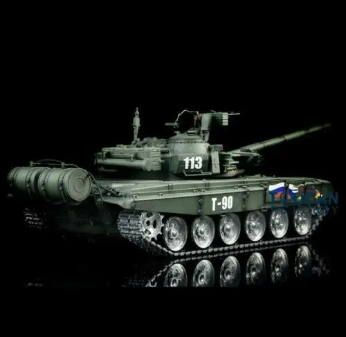 Henglong 1/16 зеленый 6,0 поколения инфракрасный боевой T90 rc Танк 3938 360 револьверная вращающаяся металлическая дорожка W/Link Red Eye