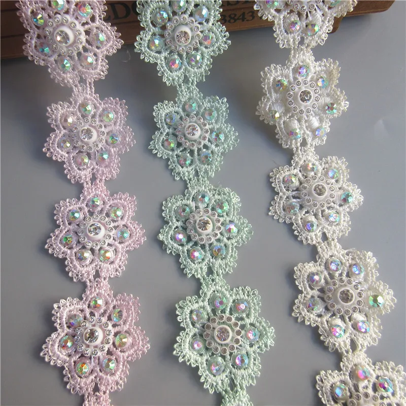 Вышитая кружевная отделка из полиэстера 10 шт. 4x4 см|lace trim|embroidered laceembroidered lace trim |