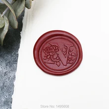 Роза Стиль индивидуальный восковая печать с инициалами штамп/заказ свадебные приглашения/воск уплотнения/индивидуальная восковая печать подарки, Best подарки для пары