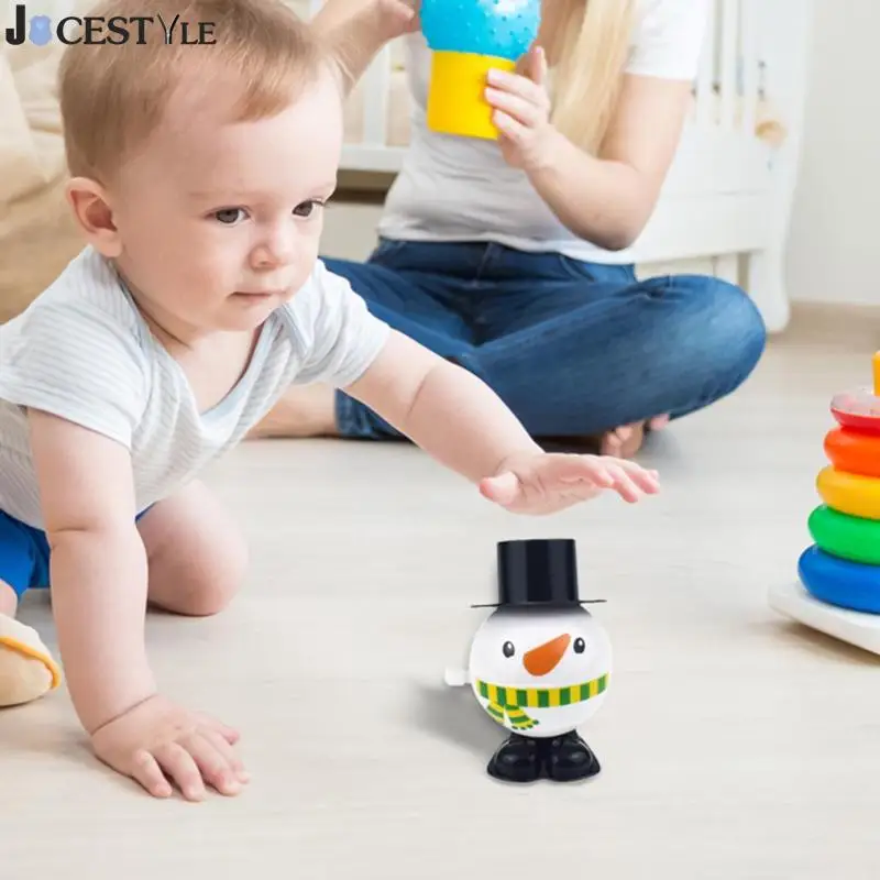 Christmas Wind Up Jumping Toys Children Clockwork Educational Toy Santa