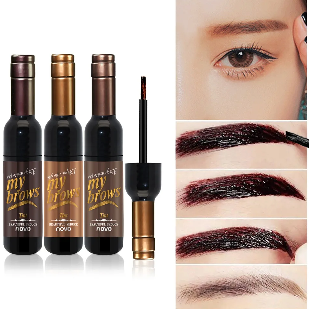 

Gel Eyebrow Tattoo Pen Black Coffee Gray Peel Off Waterproof Liquid Eyebrow Make Up Long Lasting Pigment Beauty Cosmetic Tools
